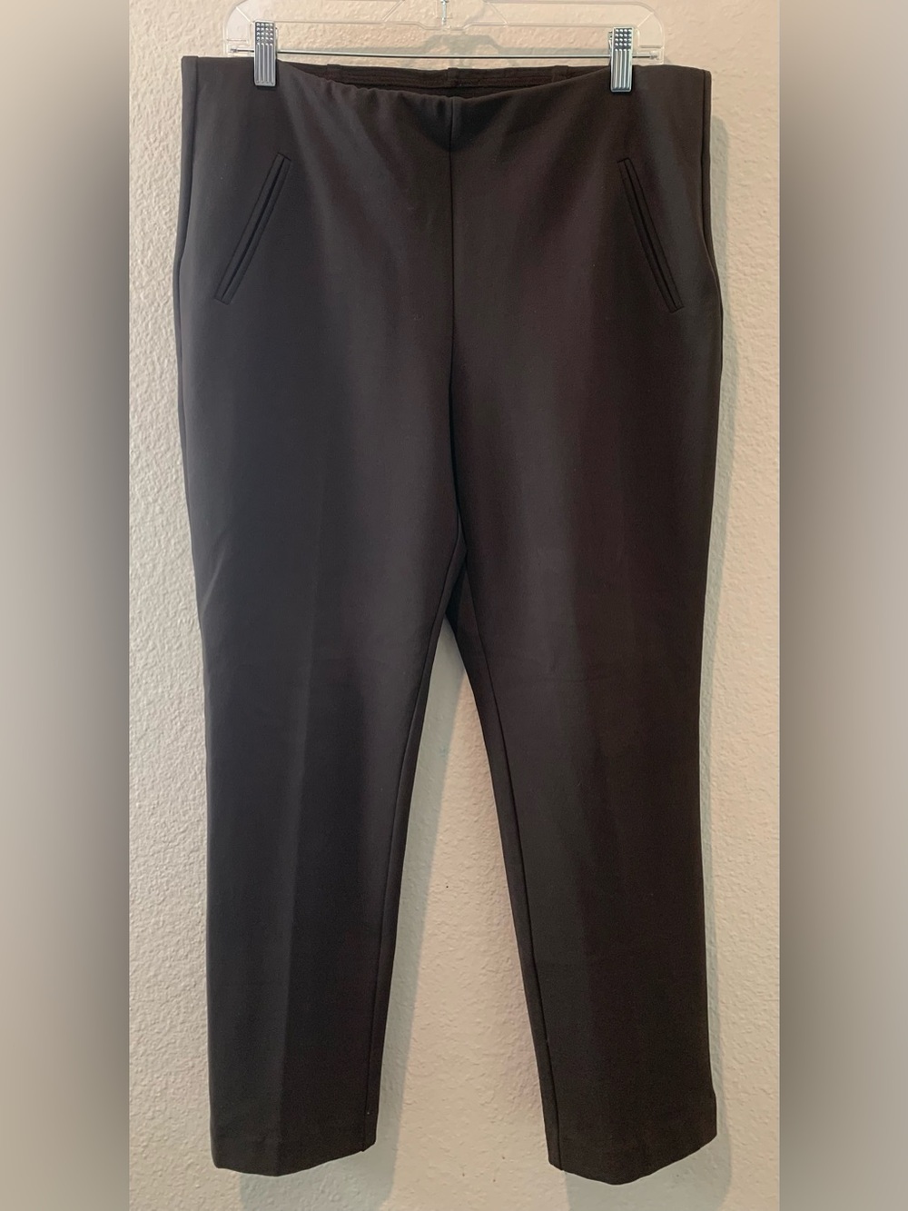 Chico's Brown Straight-Leg Ponte Pants